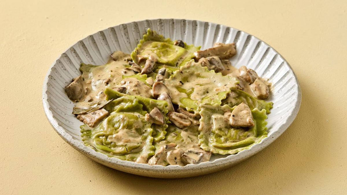 Wild Mushroom & Porcini Ravioli with Mushroom Sauce Pasta Evangelists