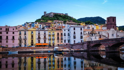 The colourful houses of Bosa, Sardinia
