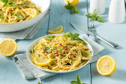 spaghetti with lemons and peppercorns