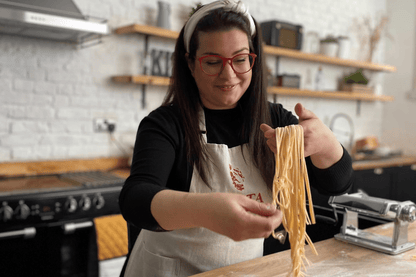 Roberta making linguine