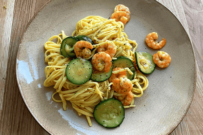 Prawns and Linguine