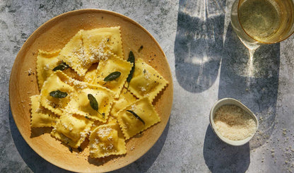 lemon and mozzarella ravioli