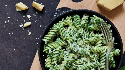 Rotini with rocket pesto