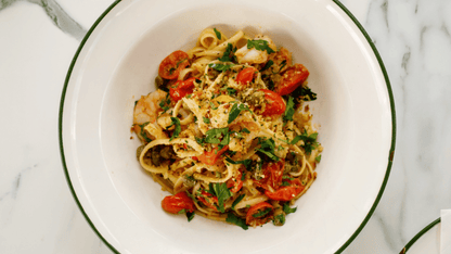 Spicy Prawn Linguine