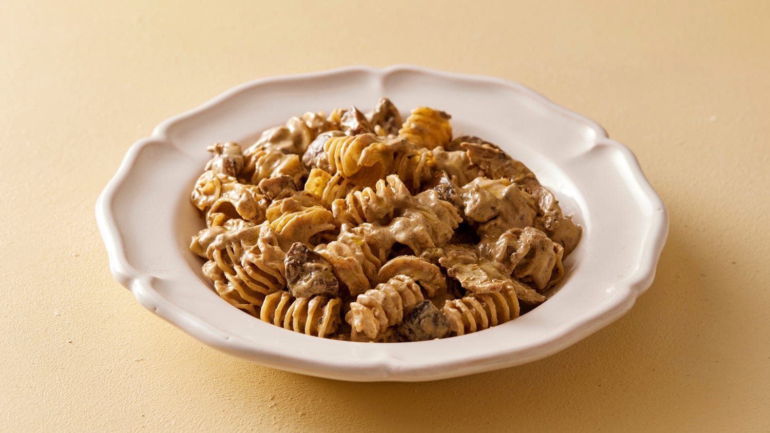Pasta Evanglists Fusilli with Wild Mushroom Sauce Pasta Evangelists